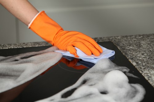 Deep upholstery cleaning process for a sofa in a Kennington property