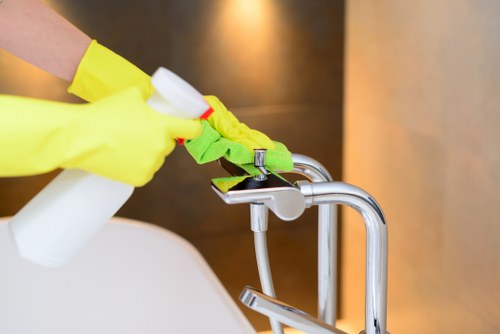 Risk assessment and protective equipment prepared for cleaning