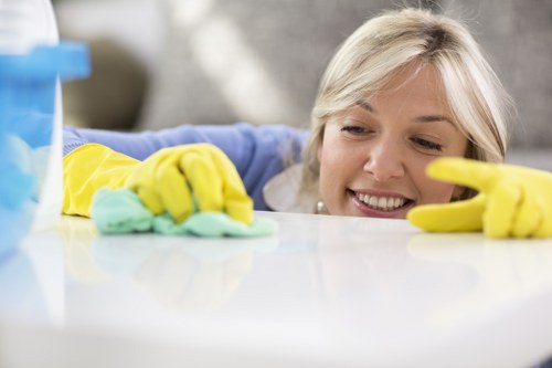 Local technician carrying out sofa cleaning in Kennington