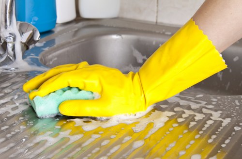 Local cleaning team working on a Kennington rental property